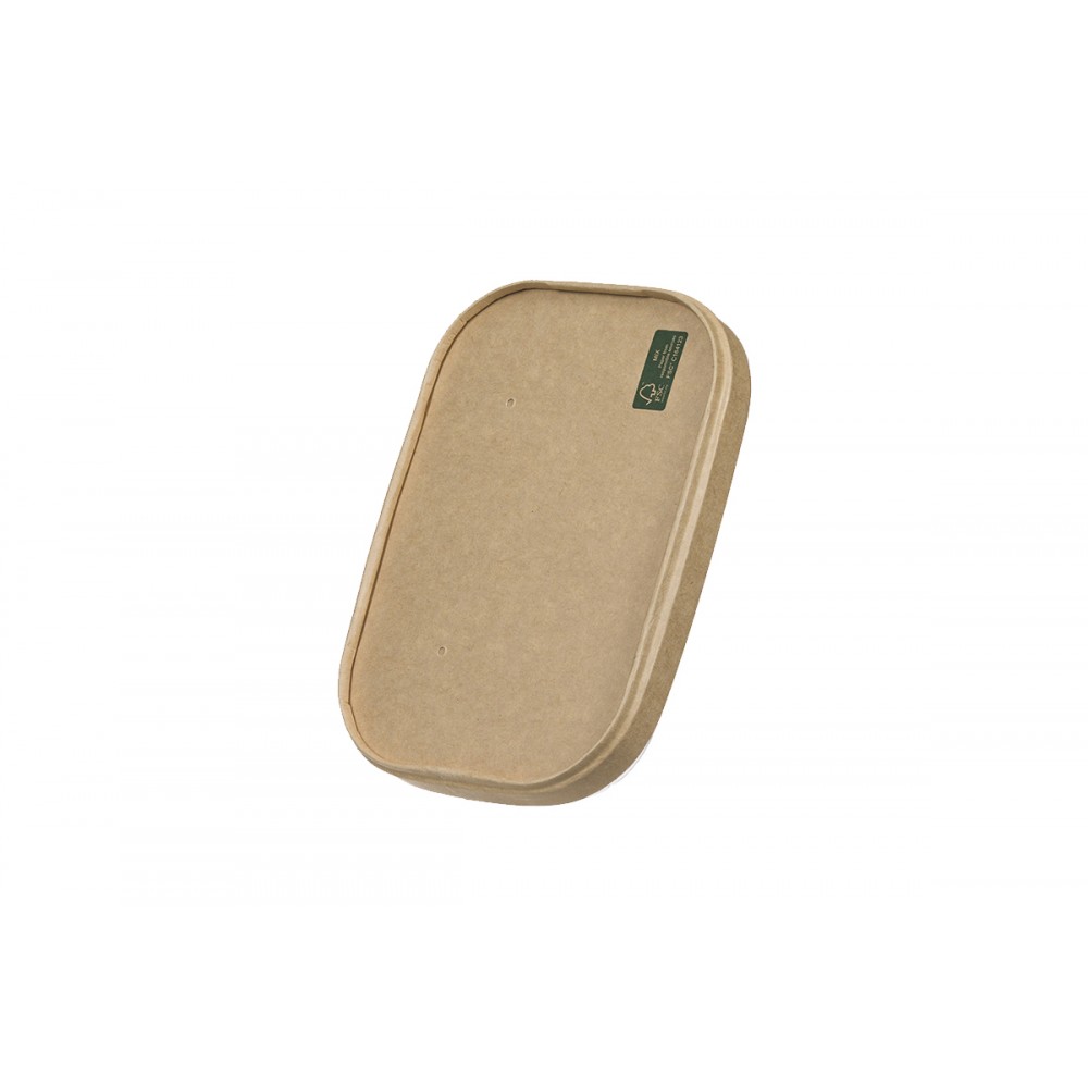 Kraft Paper Lids FSC® for Kraft Food Boxes 500-1000 ml.