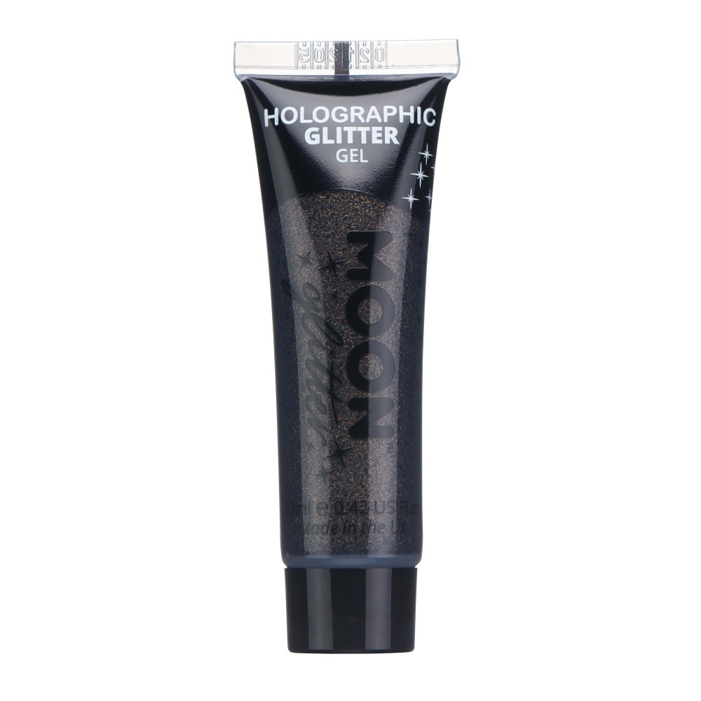 MOON CREATIONS G1 HOLOGRAPHIC FINE GLITTER GEL BLACK 12ml