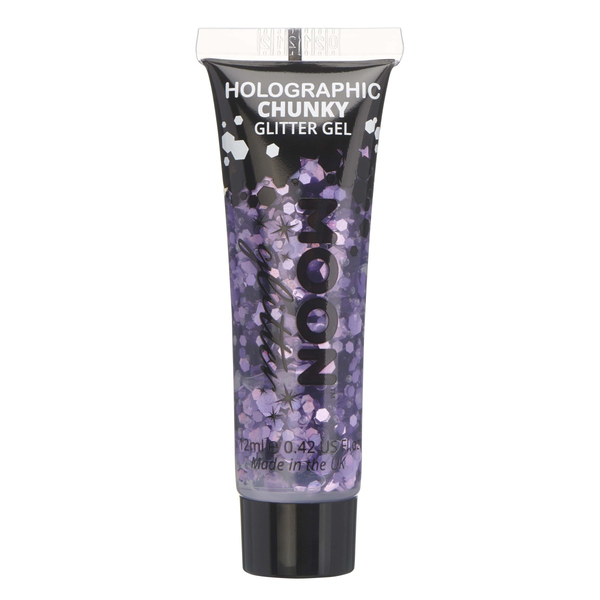 MOON CREATIONS G17 HOLOGRAPHIC CHUNKY GLITTER GEL PURPLE 12ml