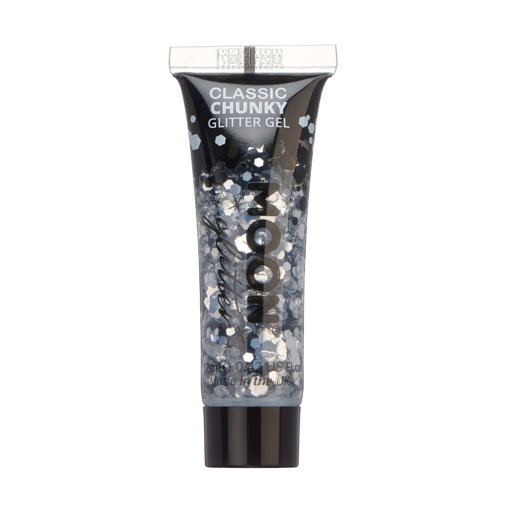 MOON CREATIONS G23 CLASSIC CHUNKY GLITTER GEL SILVER 12ml