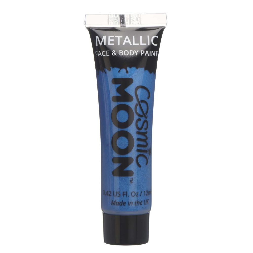 MOON CREATIONS S2 METALLIC FACE & BODY PAINT BLUE 12ml