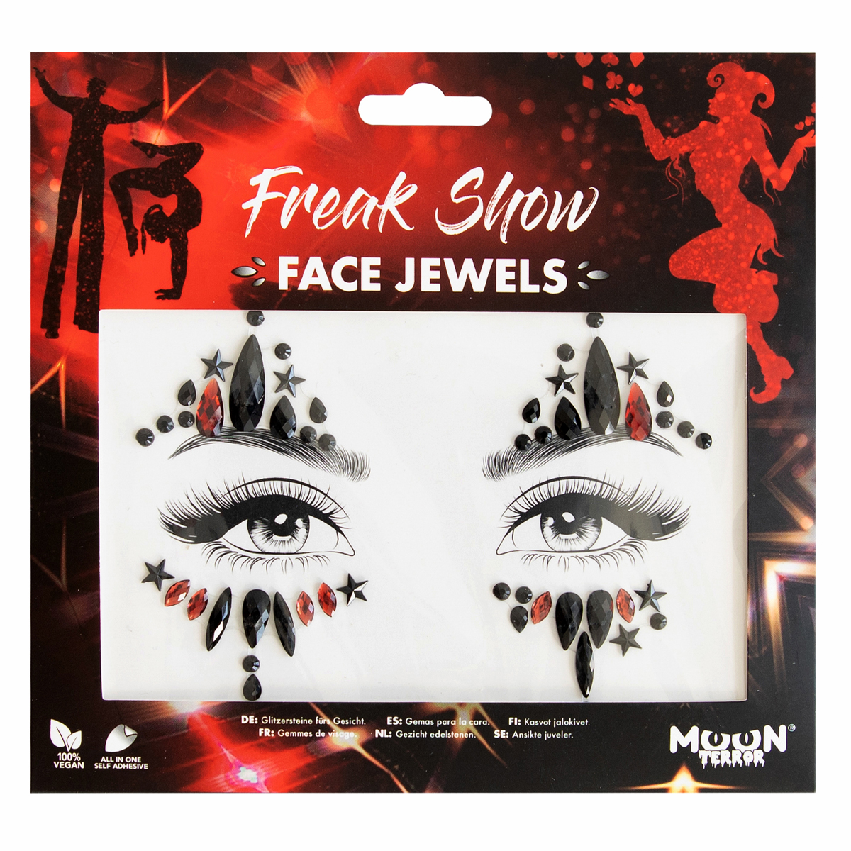 MOON CREATIONS T20 HALLOWEEN FACE JEWELS - FREAK SHOW