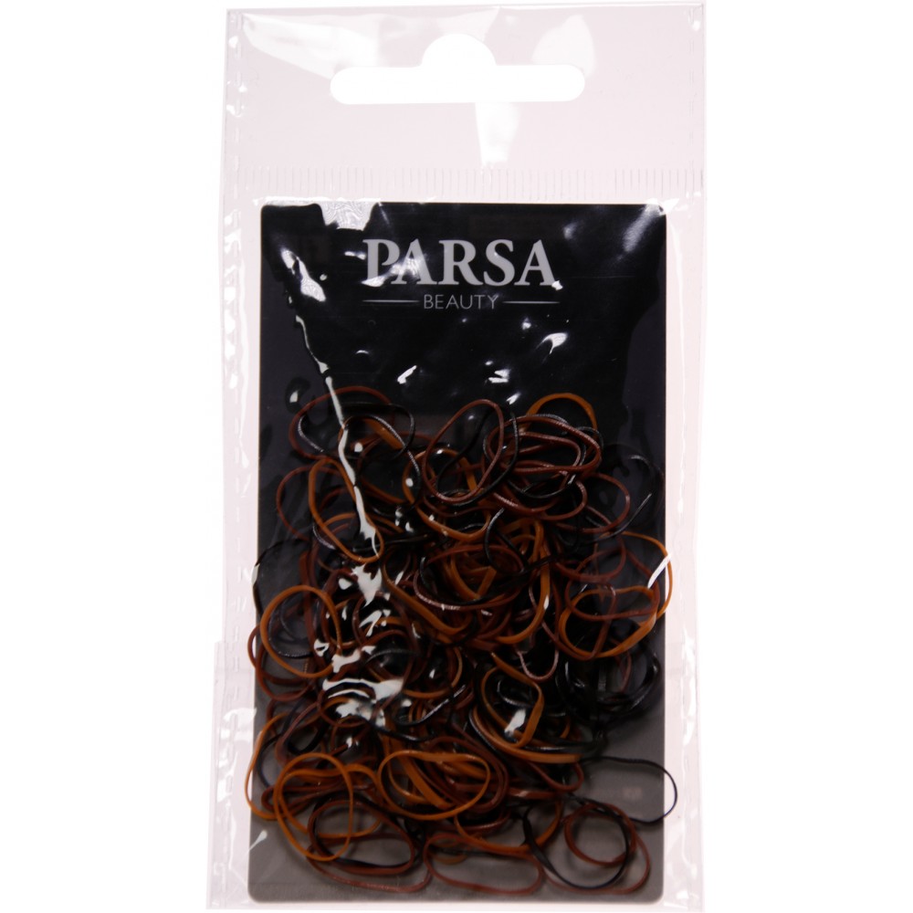 PARSA HAIR RUBBERS  SMALL BROWN 150PCS