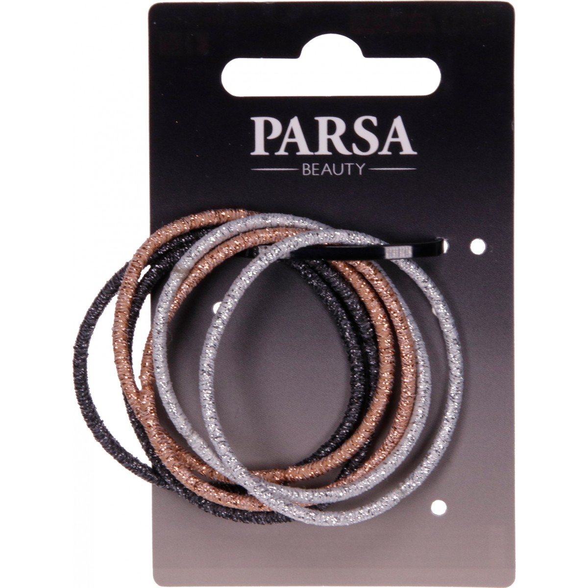 PARSA HAIR RUBBERS THIN IN VARIOUS SHADES 6PCS