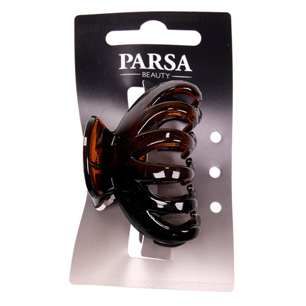 PARSA HAIR CLIP BROWN HIGH GLOSS