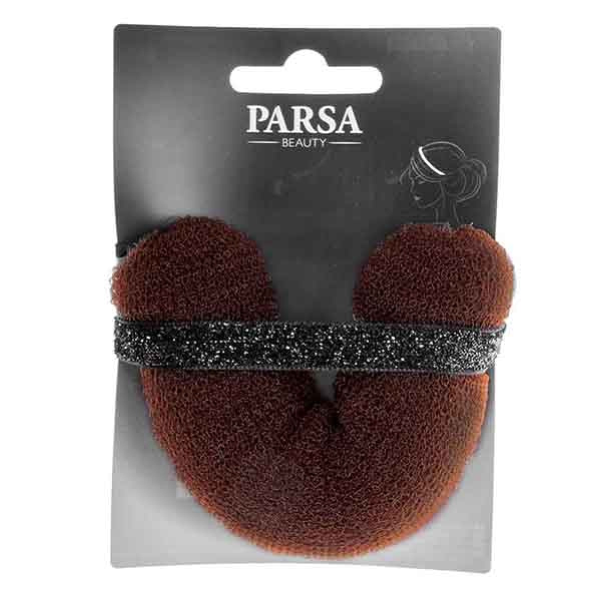 PARSA HAIR CLASP FOR PLATE BROWN