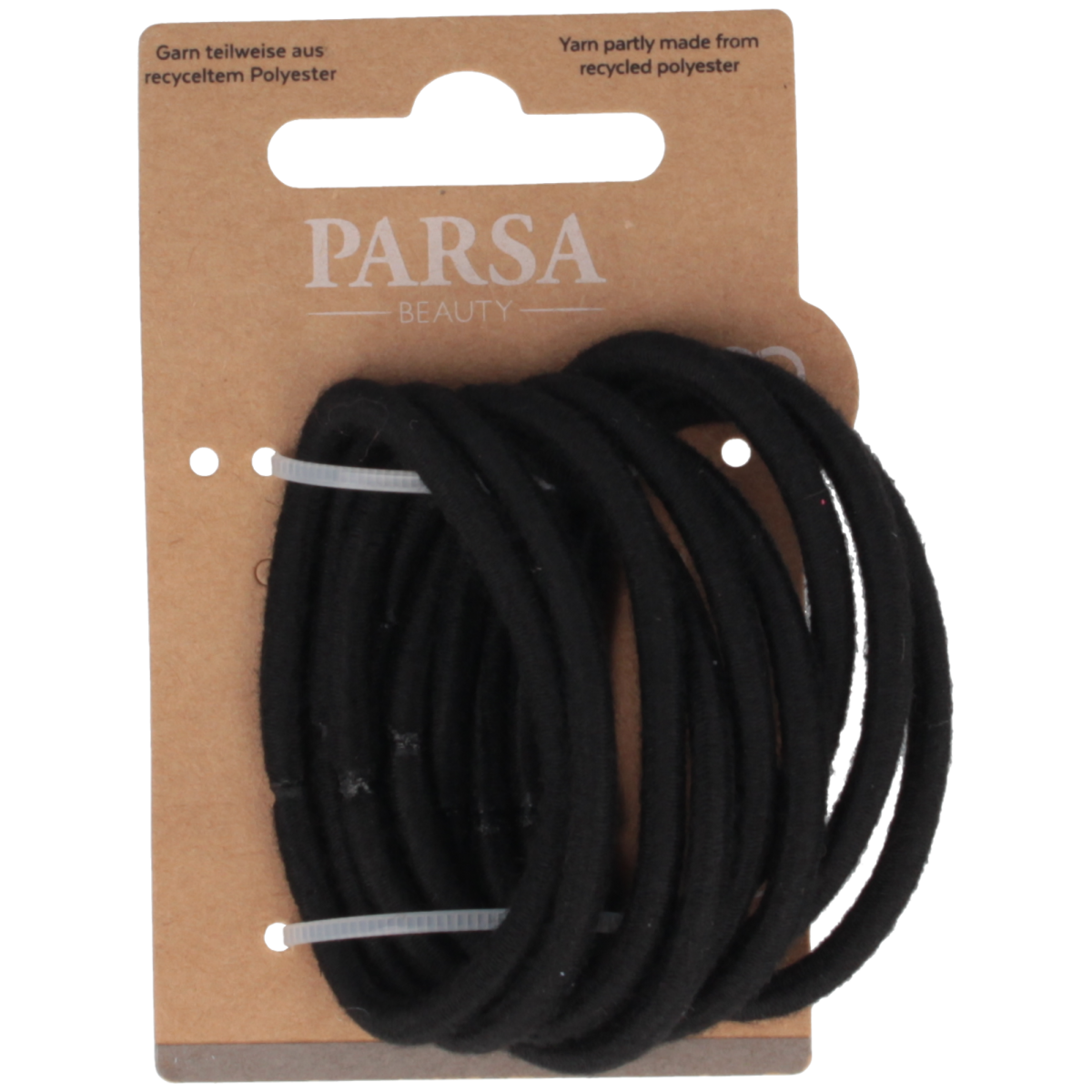 PARSA Hair rubbers Large Black ECO 9pcs