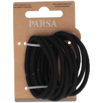 PARSA Hair rubbers Large Black ECO 9pcs