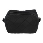 PARSA COSMETICS BAG BLACK QUILTED SMALL