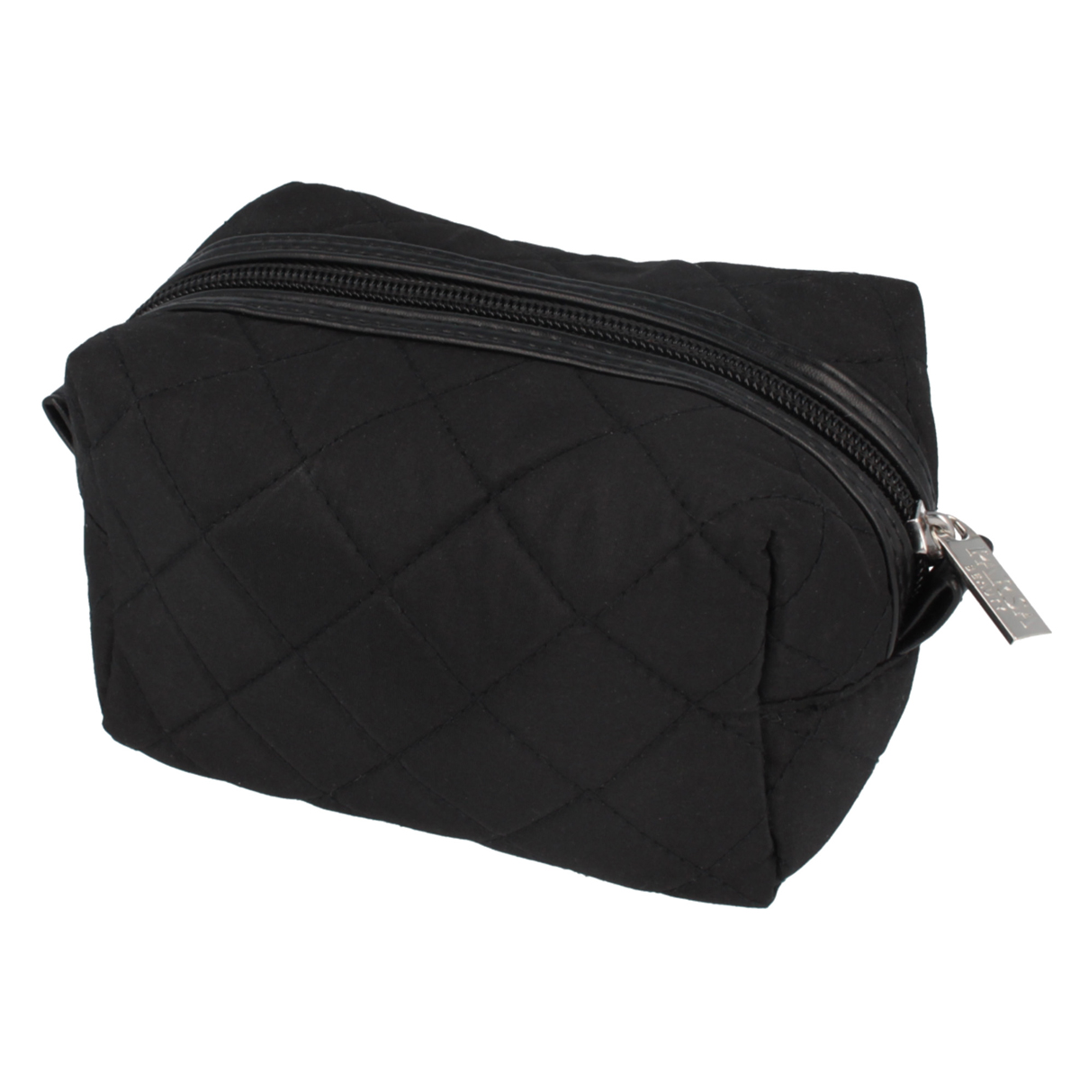 PARSA COSMETICS BAG BLACK QUILTED SMALL