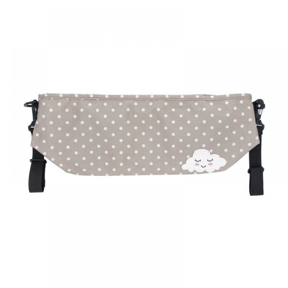 PARSA baby stroller bag beige with cloud embroidery 1pc.