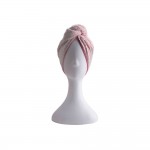 PARSA MICROFIBRE HAIR TURBAN IN PINK / GREY 