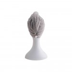 PARSA MICROFIBRE HAIR TURBAN IN PINK / GREY 