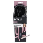 PARSA LOV.U SQUARE BLACK HAIR BRUSH WET&DRY WITH BOAR BRISTLES