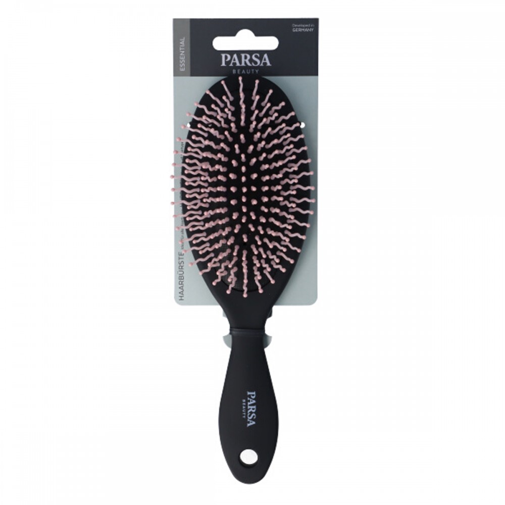 PARSA OVAL LARGE HAIR BRUSH BLACK WITH WAVE PLASTIC PINS