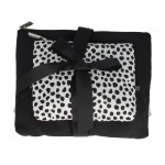 PARSA COSMETICS BAG BLACK & WHITE WITH BLACK SHAPES 2 PCS