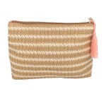 PARSA COSMETICS BAG BROWN KNITTED