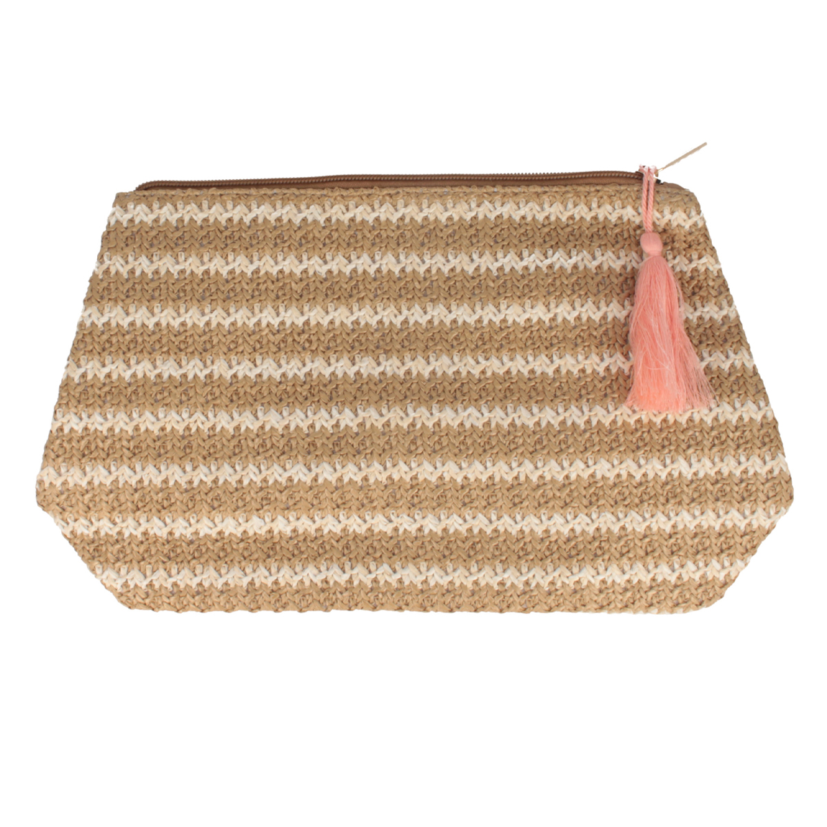 PARSA COSMETICS BAG BROWN KNITTED