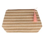 PARSA COSMETICS BAG BROWN KNITTED