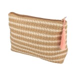 PARSA COSMETICS BAG BROWN KNITTED