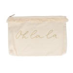 PARSA COSMETICS BAG BEIGE OH LA LA