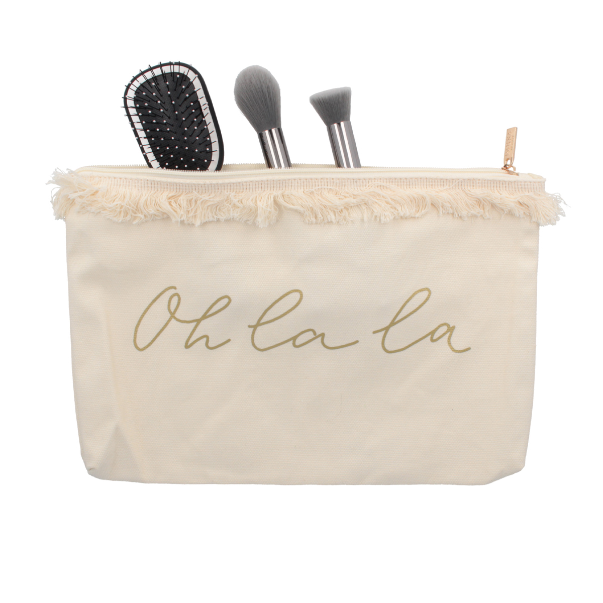 PARSA COSMETICS BAG BEIGE OH LA LA