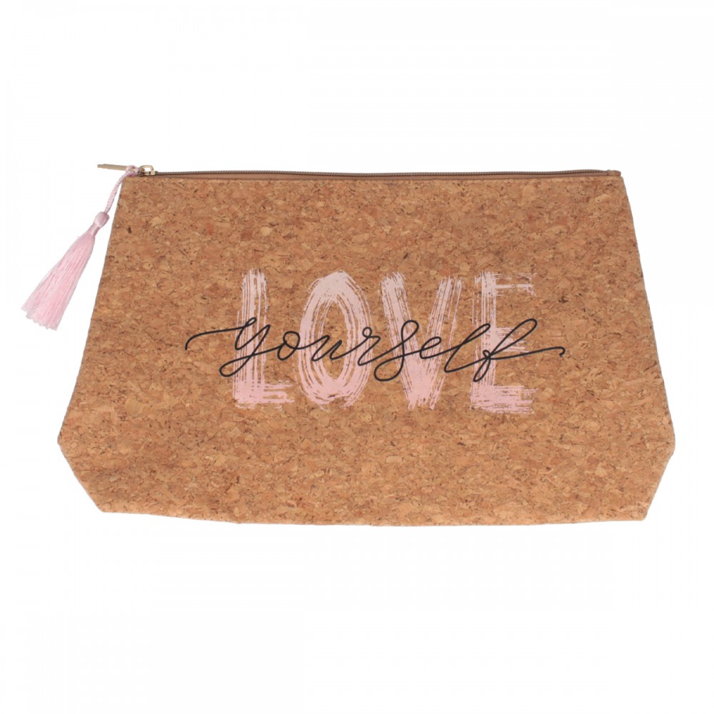 PARSA COSMETICS BAG FROM CORK - LOVE YOURSELF