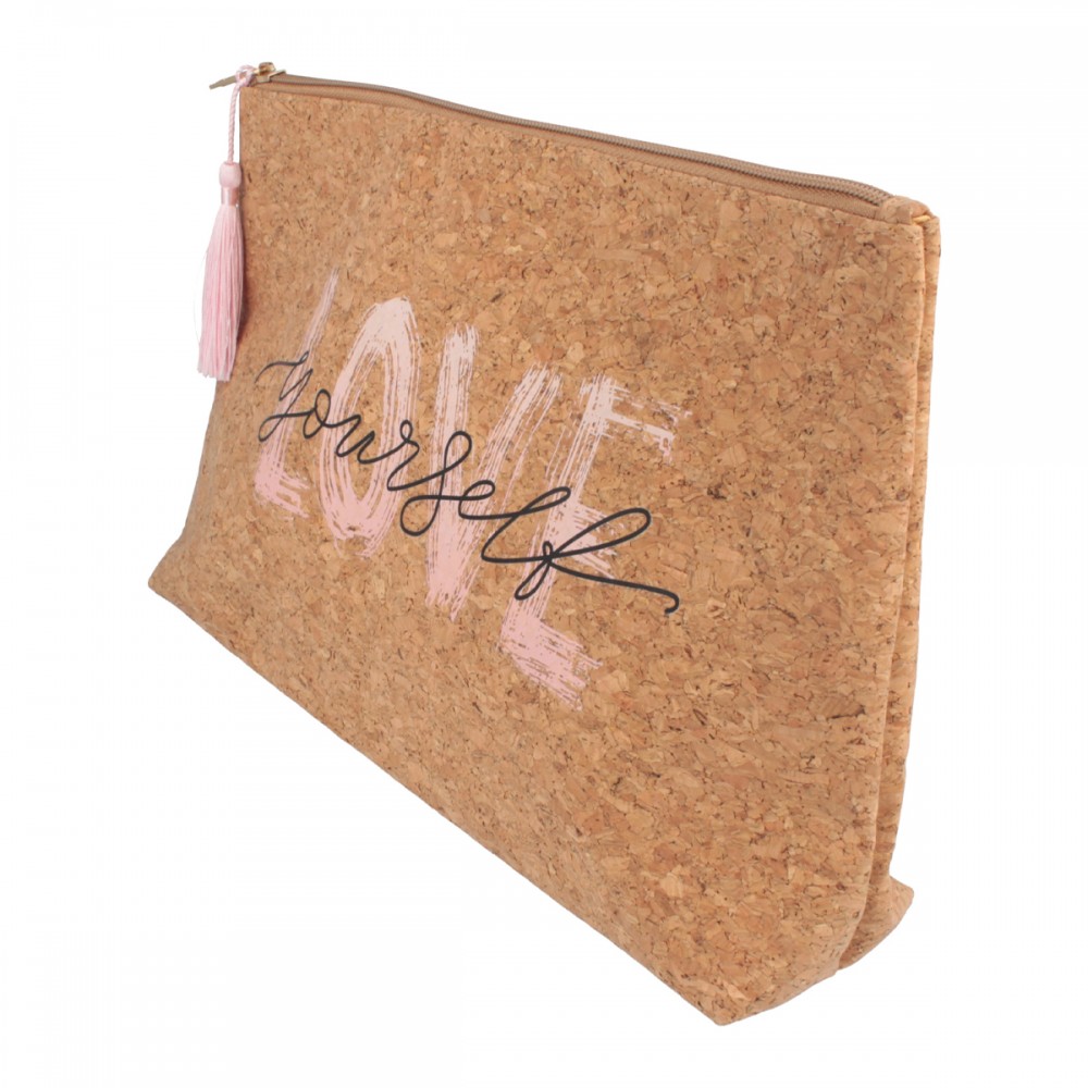 PARSA COSMETICS BAG FROM CORK - LOVE YOURSELF