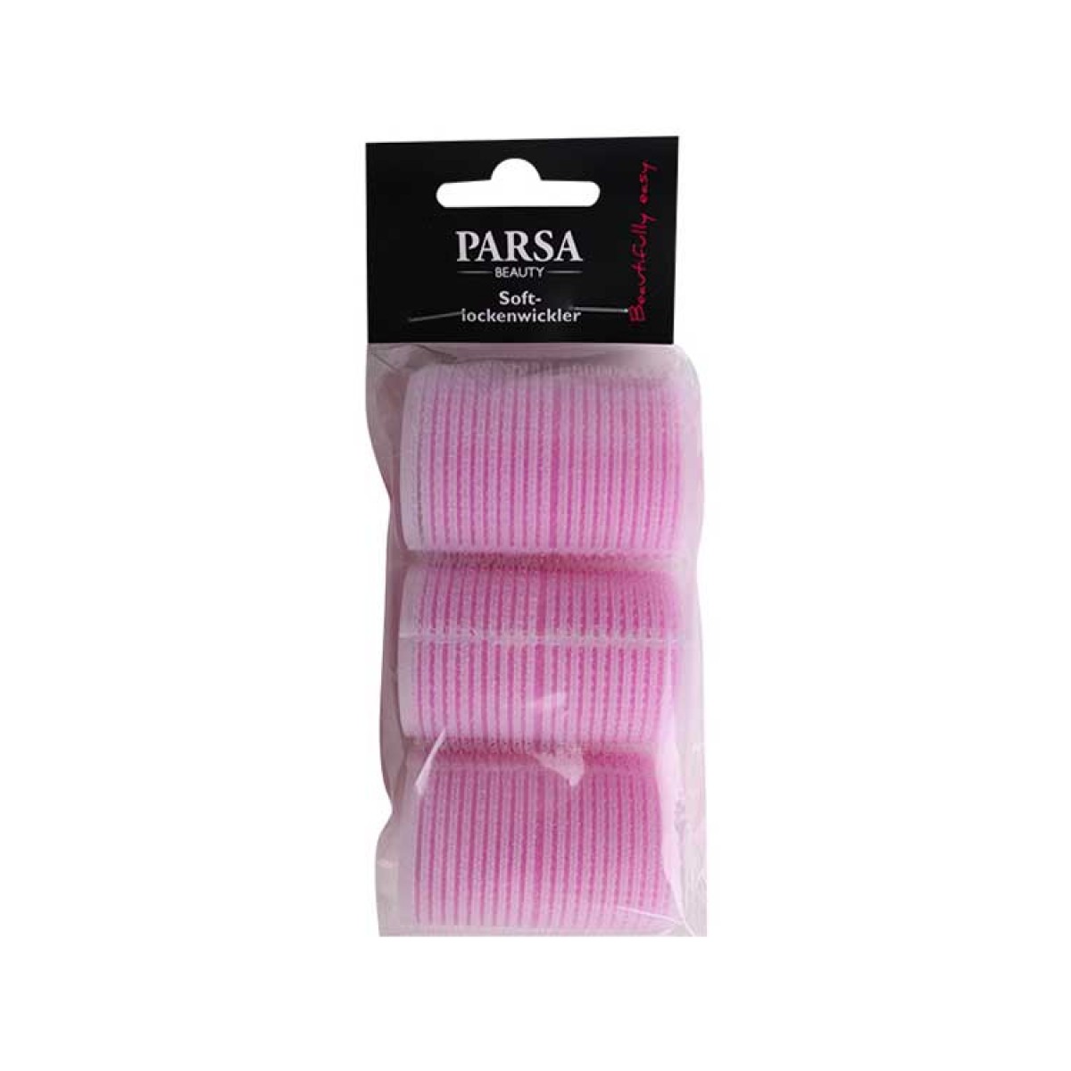 PARSA hair curlers 40mm pink, 3 pieces