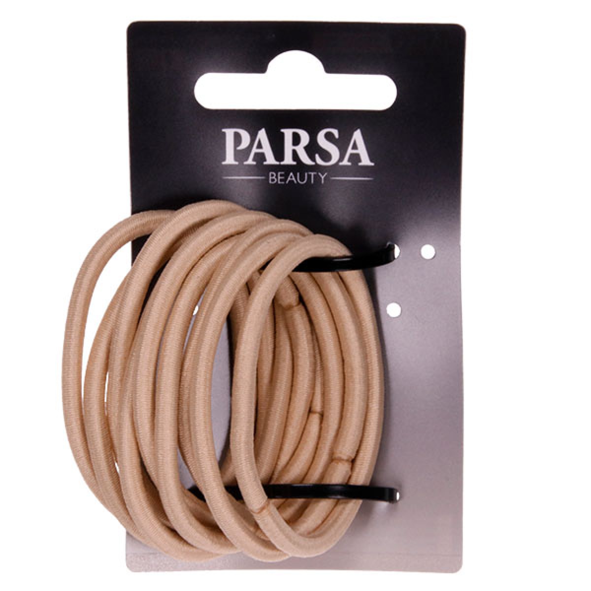 PARSA Hair rubbers Thin Medium Beige 9pcs