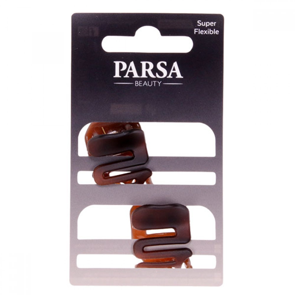 PARSA HAIR CLAWS BROWN MATTE MINI 2PCS