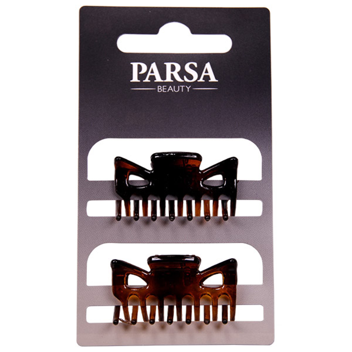 PARSA HAIR CLAW MEDIUM BROWN 2PCS