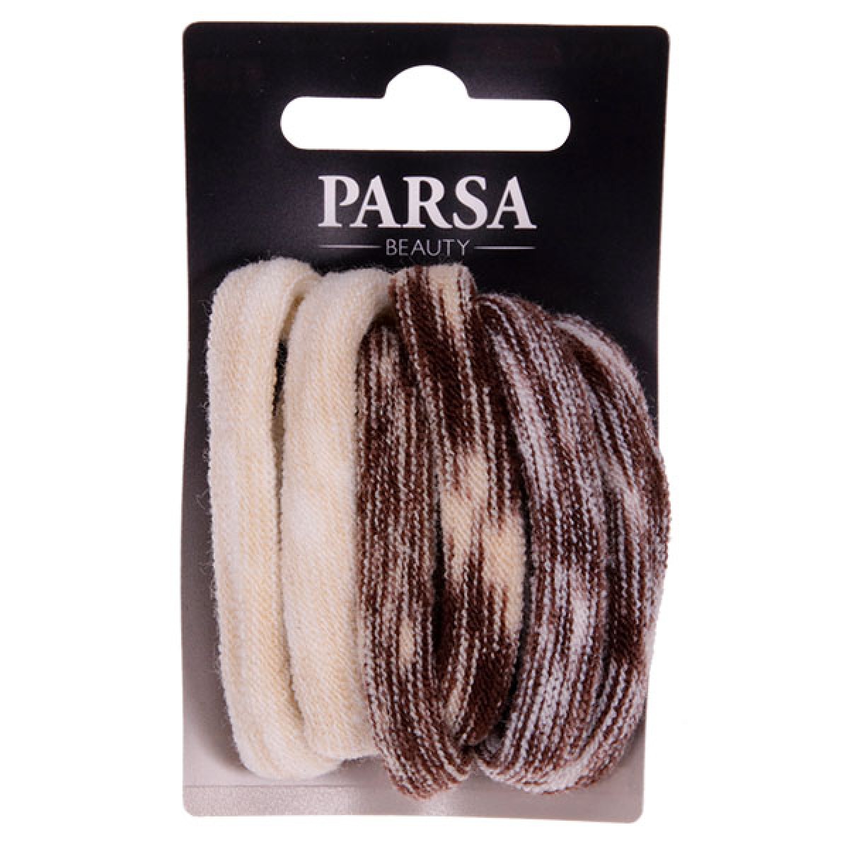 PARSA Hair rubbers Large Beige and Brown colours 6pcs