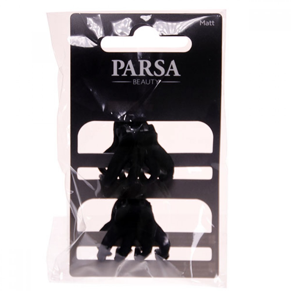 PARSA HAIR CLAWS BLACK MATTE SMALL 2PCS