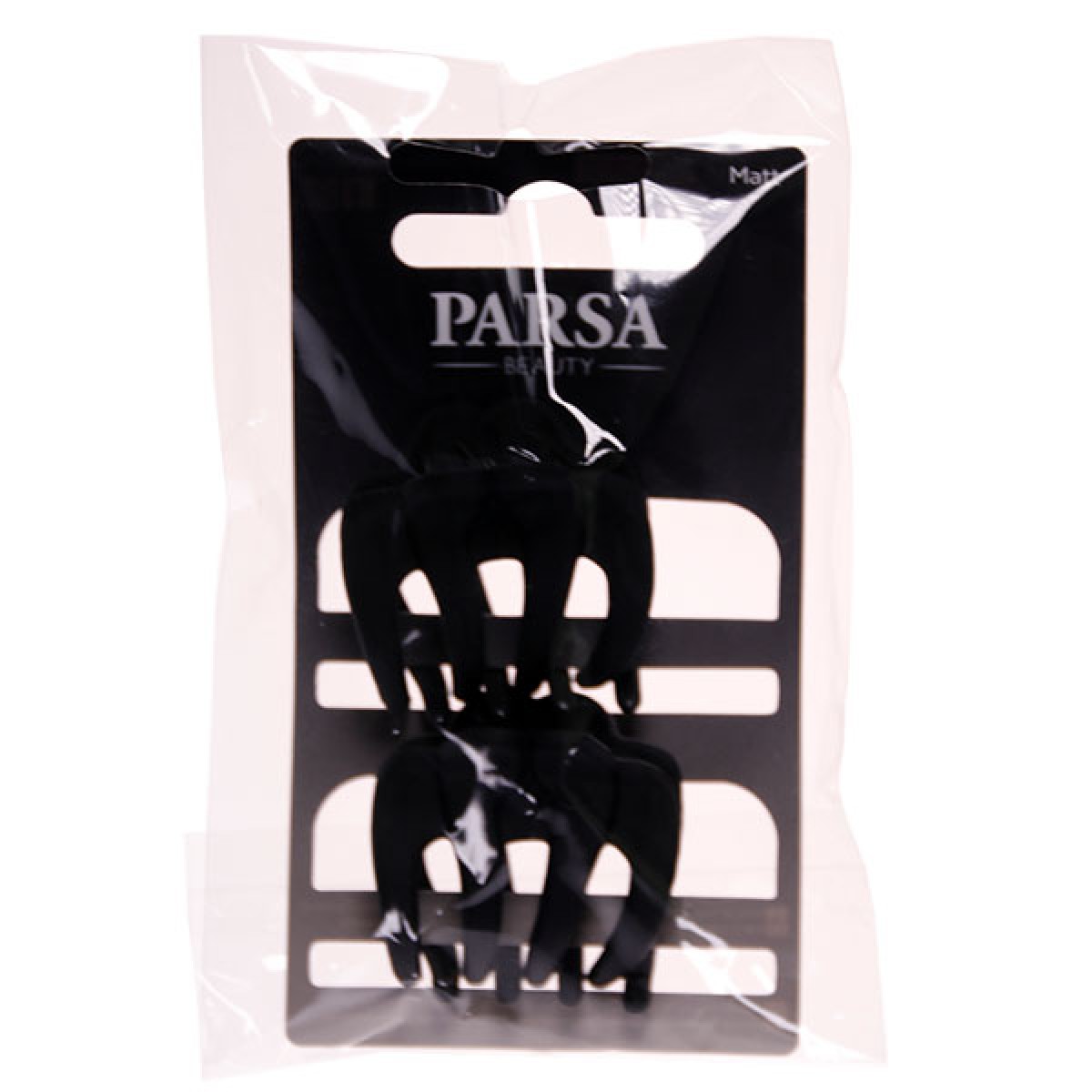 PARSA HAIR CLAWS BLACK MAT TE MEDIUM 2PCS