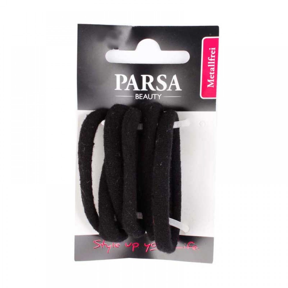 PARSA LARGE BLACK HAIR RUBBERS 6PCS