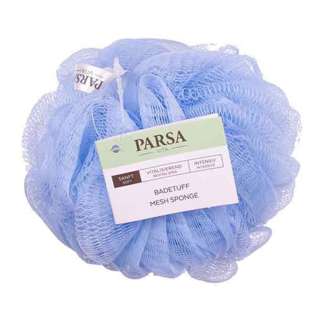PARSA BATH SPONGE SILICONE BLUE