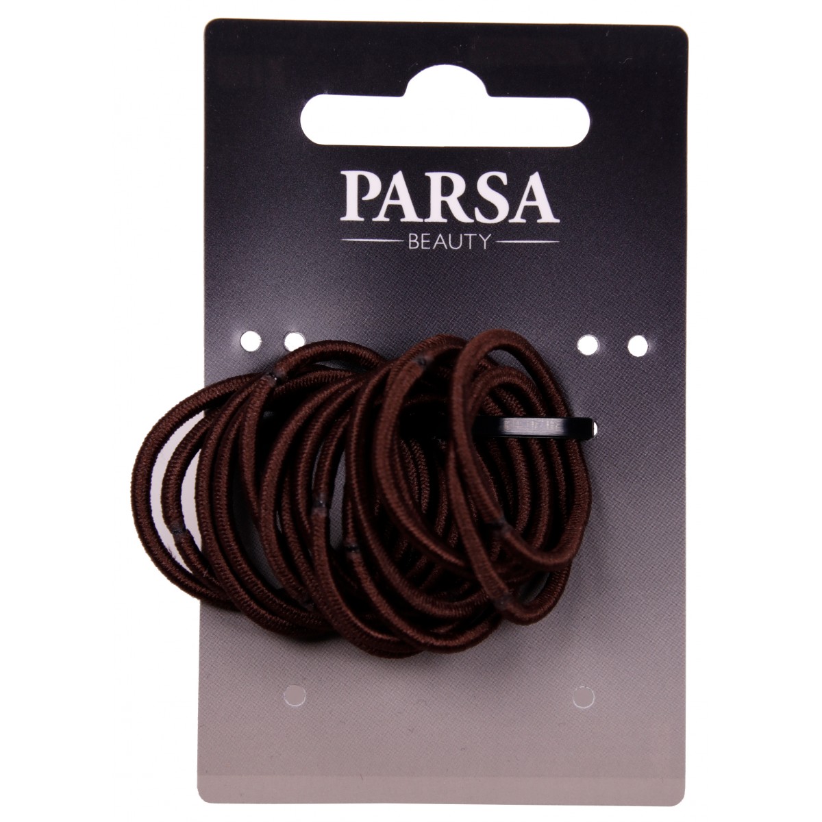 PARSA Hair rubbers mini brown without metal 15pcs