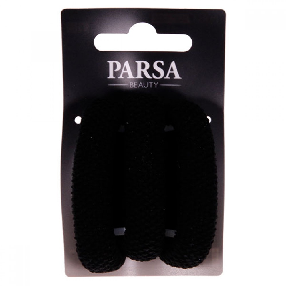 PARSA Hair rubbers Medium Black 3pcs