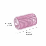 PARSA Velcro hair curlers 36mm pink 5 pieces