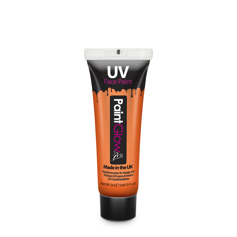 PAINT GLOW UV FACE & BODY PAINT ORANGE 12ml