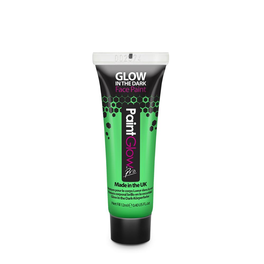 GLOW IN THE DARK ΧΡΩΜΑ ΓΙΑ ΠΡΟΣΩΠΟ & ΣΩΜΑ ΣΕ ΜΟΡΦΗ ΠΑΣΤΑΣ UV GREEN (PRO) 12ml