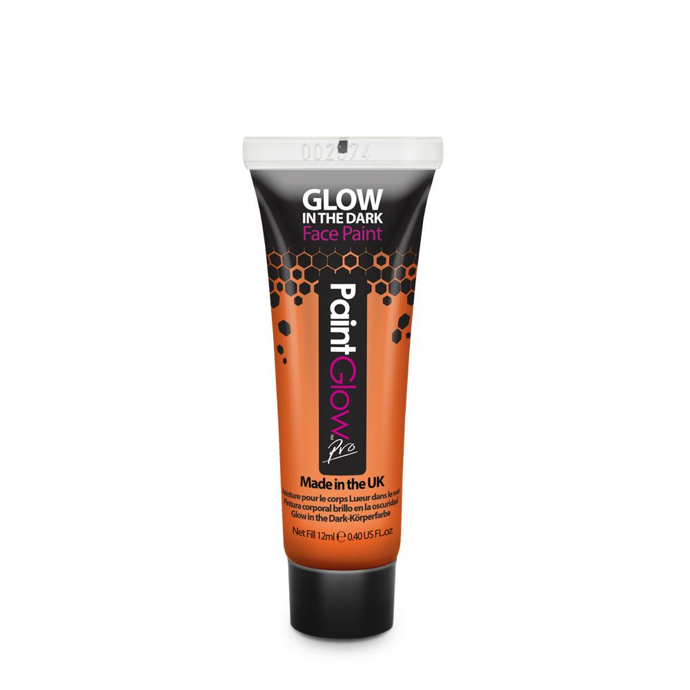 GLOW IN THE DARK FACE & BODY PAINT UV ORANGE (PRO) 12ml