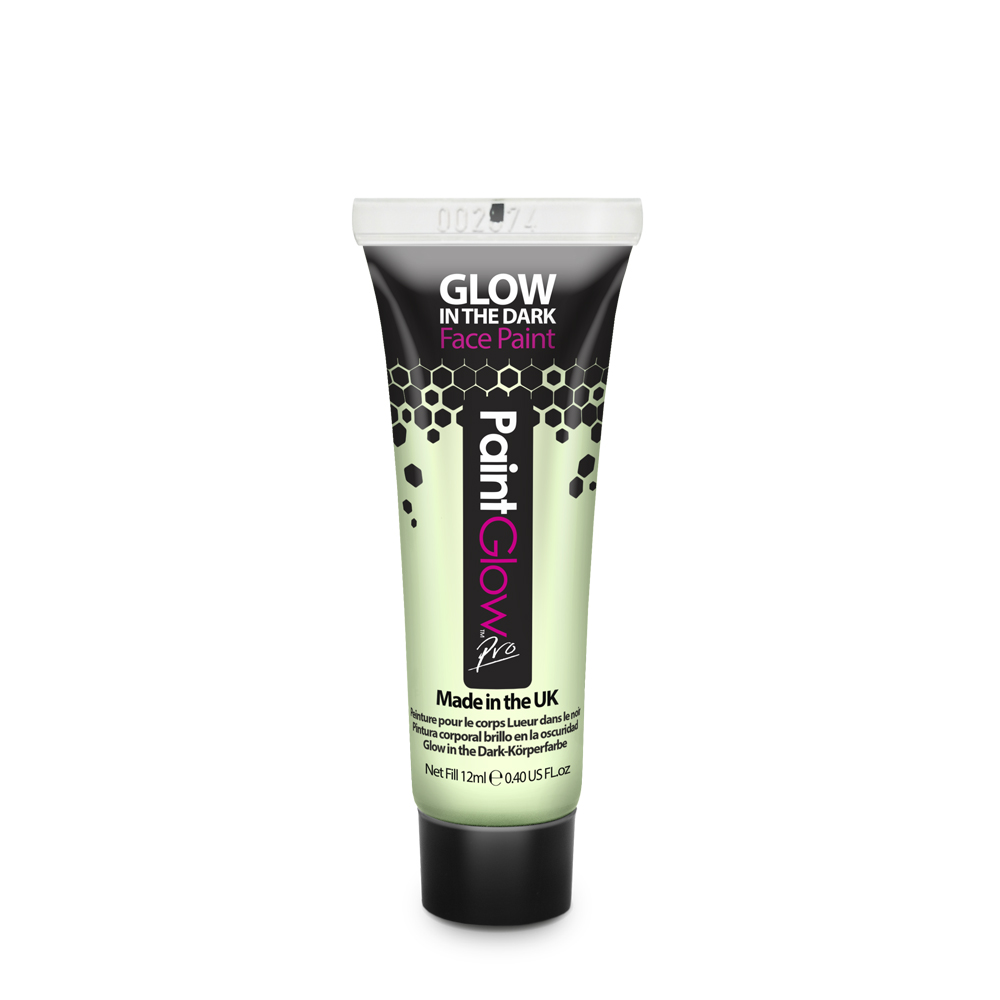 GLOW IN THE DARK ΧΡΩΜΑ ΓΙΑ ΠΡΟΣΩΠΟ & ΣΩΜΑ ΣΕ ΜΟΡΦΗ ΠΑΣΤΑΣ UV INVISIBLE (PRO) 12ml