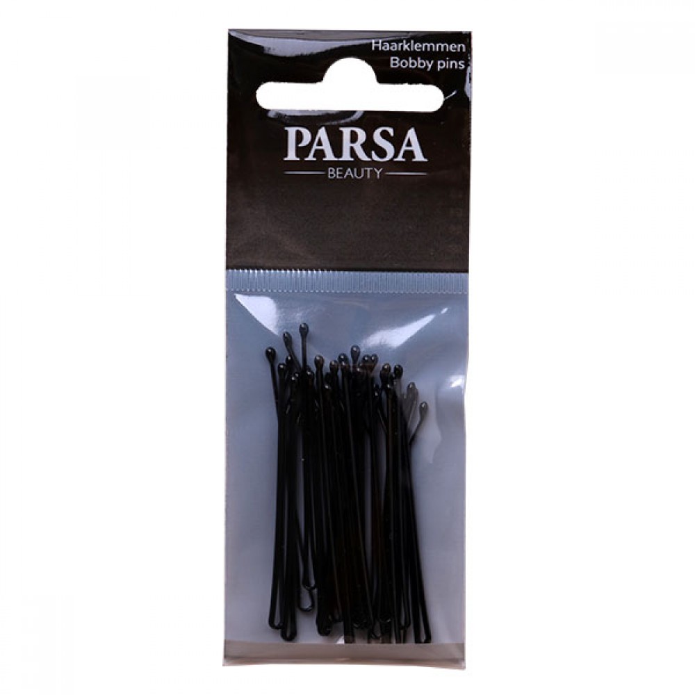 PARSA HAIR CLIP 5cm STRAIGHT BLACK 20p