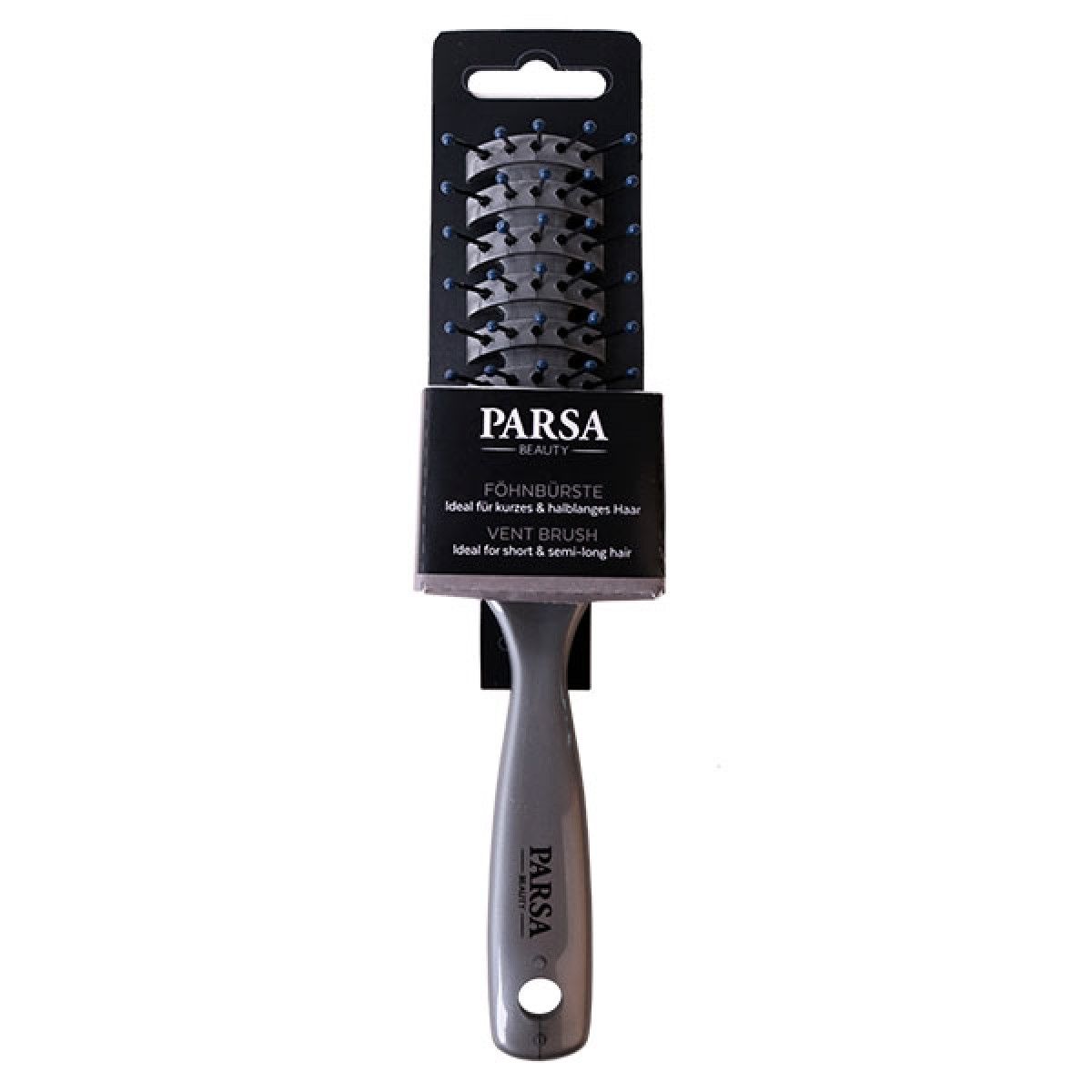 PARSA VENT HAIR BRUSH SILVER WITH PLASTIC PINS