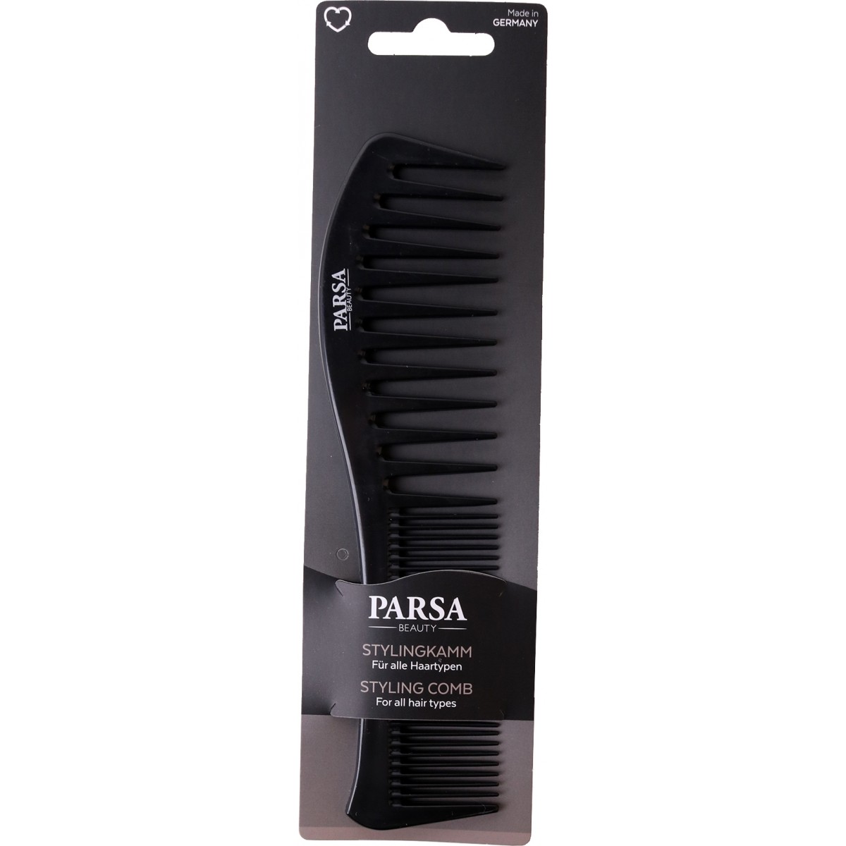 PARSA HAIR COMB DOUBLE BLACK