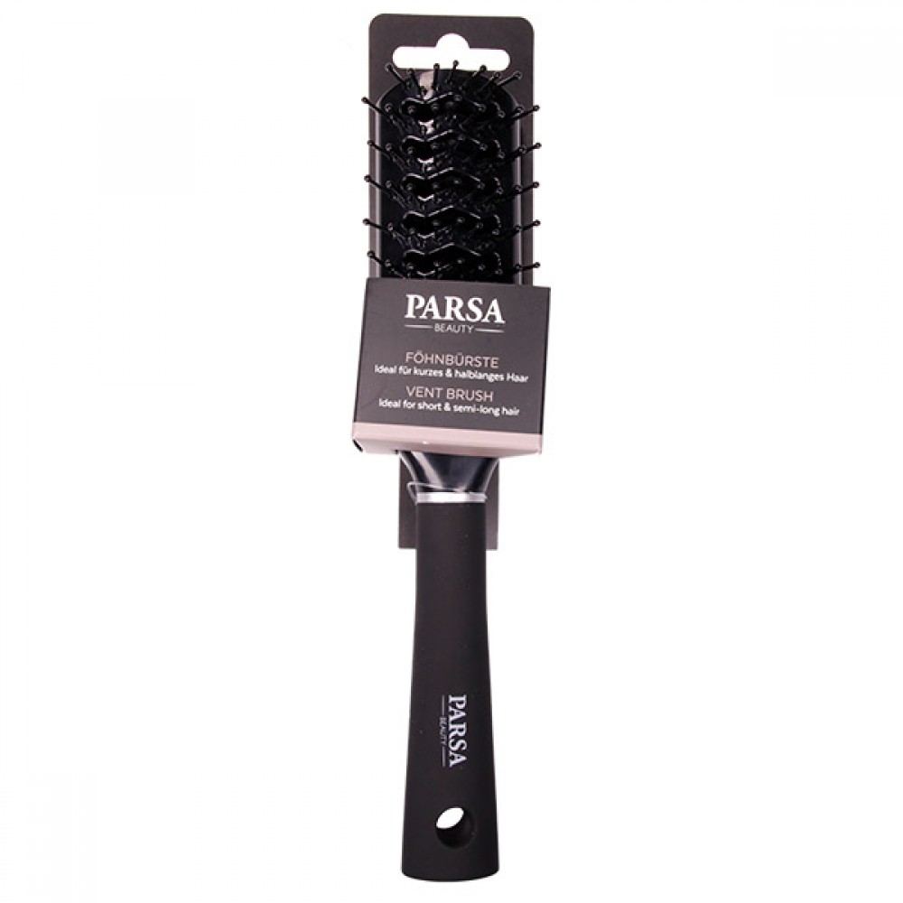 PARSA LARGE HAIR BRUSH BLACK WITH PLASTIC PINS