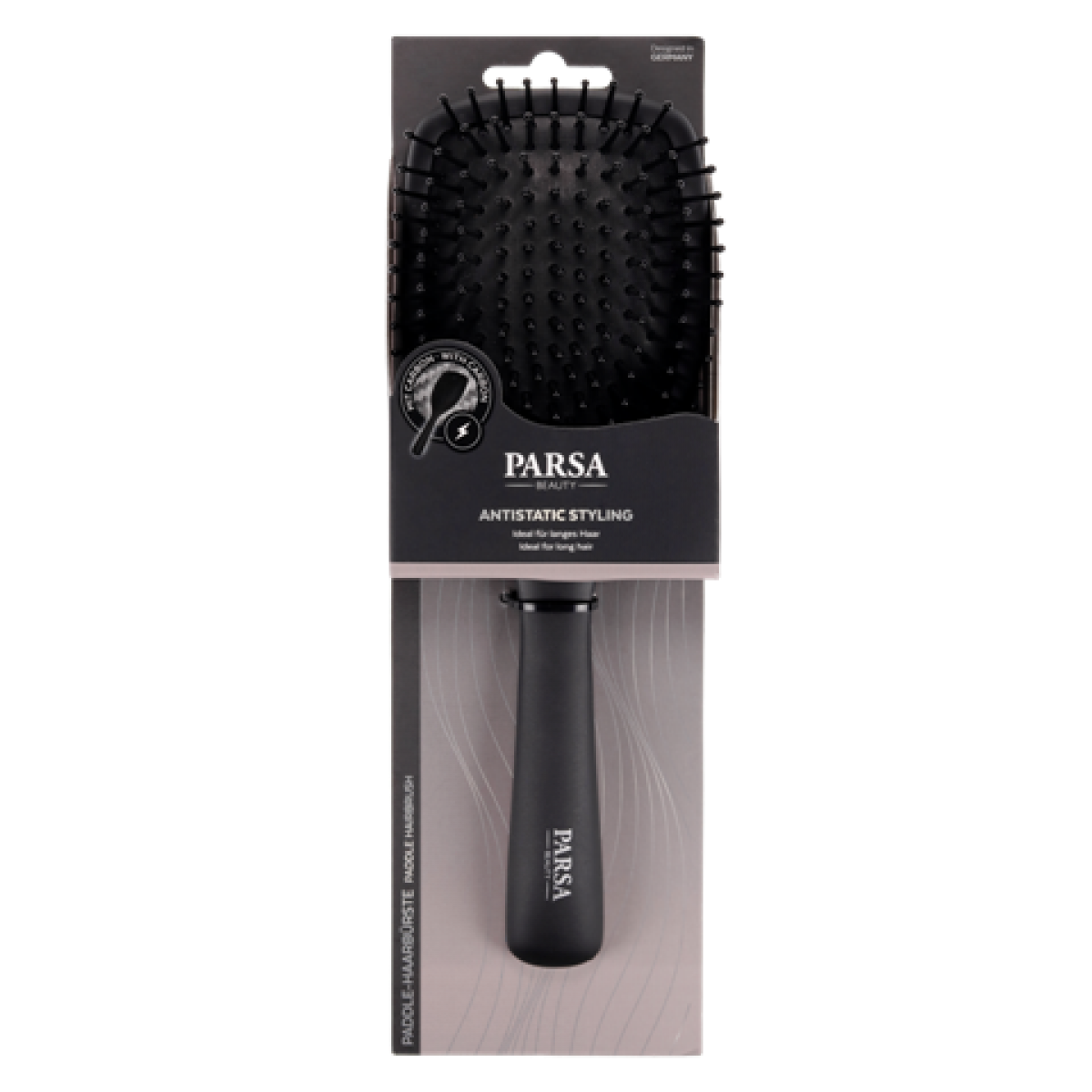 PARSA ANTISTATIC HAIR BRUSH WITH CARBON LARGE SQUARE